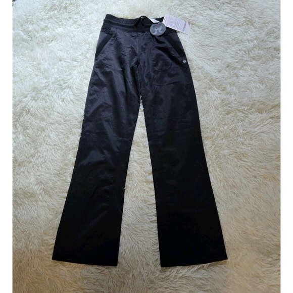 Lululemon Studio Pant II Liner Womens Size 8 Black Luon Pockets Adjustable NWT - Picture 2 of 8